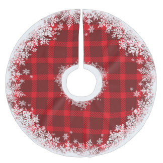 Rustige Tartan Sponneeuwvlokboom Kerstboom Rok