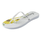 Rustige Teenslippers van zonnebloemen (Schuin)