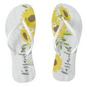 Rustige Teenslippers van zonnebloemen (Voetbed)