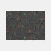 Rustige tekening in het donkerdonker op jute fleece deken (Voorkant (Horizontaal))