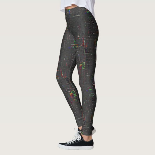 Rustige tekening in het donkerdonker op jute leggings (Links)