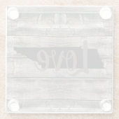 Rustige TENNESSEE LOVE in script | Glazen Onderzetter (Achterkant)
