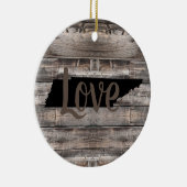 Rustige TENNESSEE LOVE in script | Keramisch Ornament (Rechts)