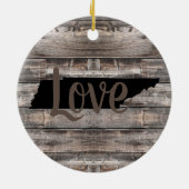 Rustige TENNESSEE LOVE in script | Keramisch Ornament (Achterkant)