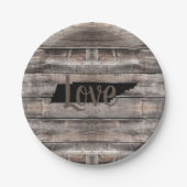 Rustige TENNESSEE LOVE in script | Papieren Bordje (Voorkant)