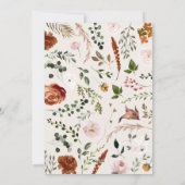 Rustige terracotta 3 foto botanische elegantaarns feestdagenkaart (Achterkant)