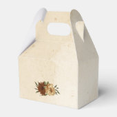 rustige terracotta floral bruiloft bedankdoosjes (Achterkant)