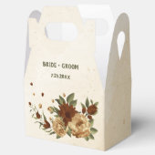 rustige terracotta floral bruiloft bedankdoosjes (Geopend)