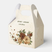 rustige terracotta floral bruiloft bedankdoosjes (Voorkant Zijde)