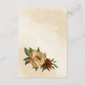 rustige terracotta floral bruiloft informatiekaartje (Achterkant)