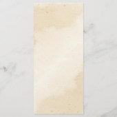 rustige terracotta floral bruiloft menu (Achterkant)