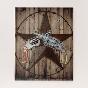 rustige texas star cowboy pistolen western land legpuzzel