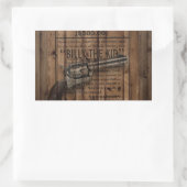 rustige texas star cowboy western land dubbel pist rechthoekige sticker (Tas)