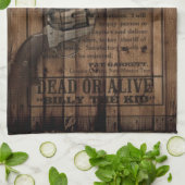 rustige texas star cowboy western land dubbel pist theedoek (Gevouwen)