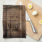 rustige texas star cowboy western land dubbel pist theedoek (Quarter Fold)