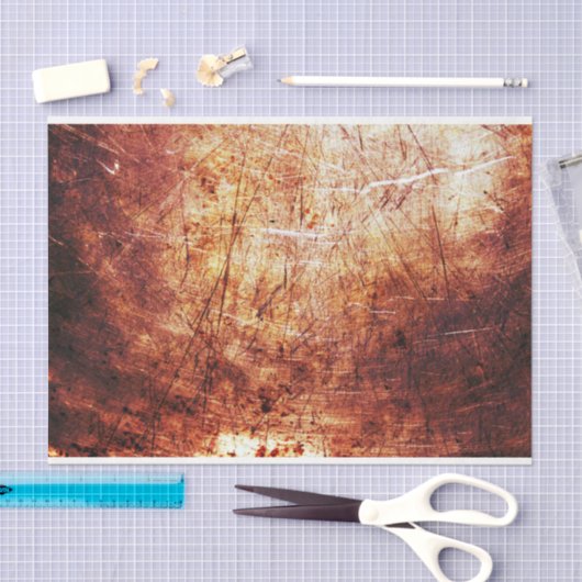 Rustige textuur Gold Rust Brown ontkoppeling Tissuepapier (Craft)