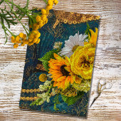 Rustige  textuur - ontkoppeling van zonnebloemen tissuepapier