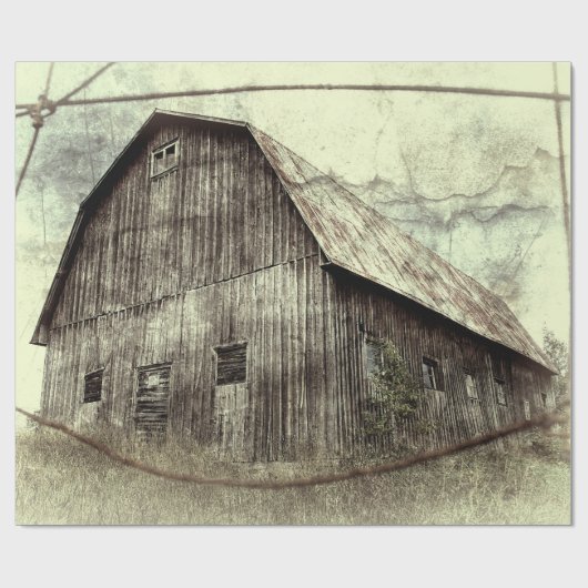 Rustige  textuur Oude schuur Cadeaupapier (Vlak)