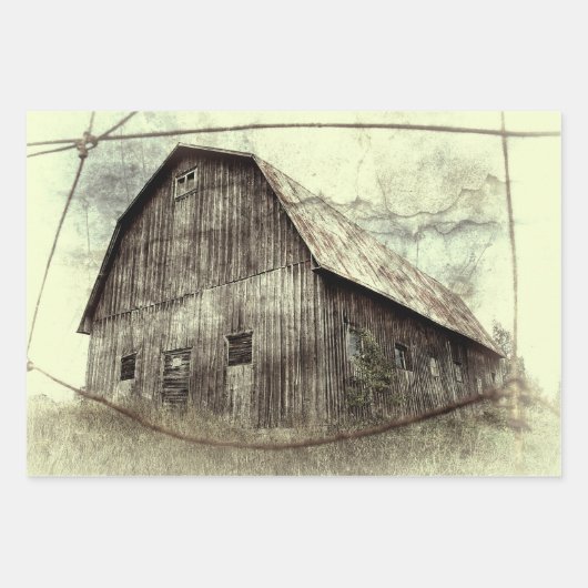 Rustige  textuur Oude schuur Inpakpapier Vel (Voorkant 2)