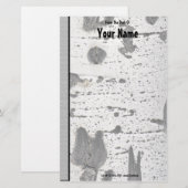 Rustige textuur White Quaking Aspen Bark Photograp Briefpapier (Voorkant / Achterkant)