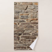 Rustige textuurachtergrond van steenwand badhanddoek (Badhanddoek)