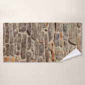 Rustige textuurachtergrond van steenwand badhanddoek (Badhanddoek)
