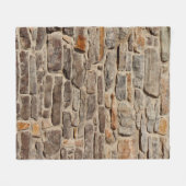Rustige textuurachtergrond van steenwand fleece deken (Voorkant (Horizontaal))