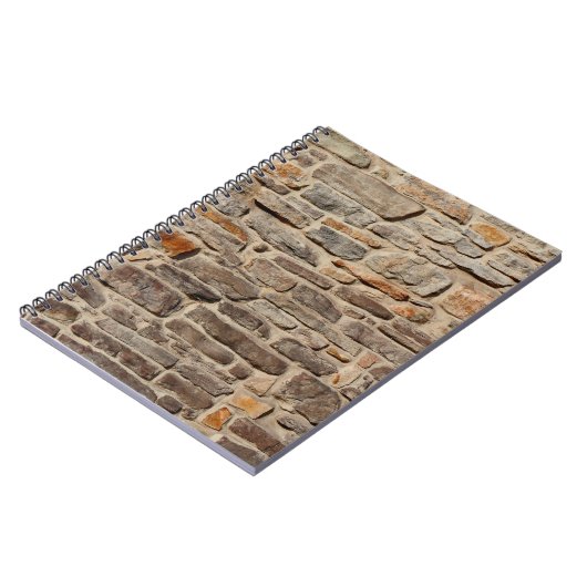 Rustige textuurachtergrond van steenwand notitieboek (Linkerzijde)