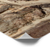 Rustige textuurachtergrond van steenwand poster (Hoek)