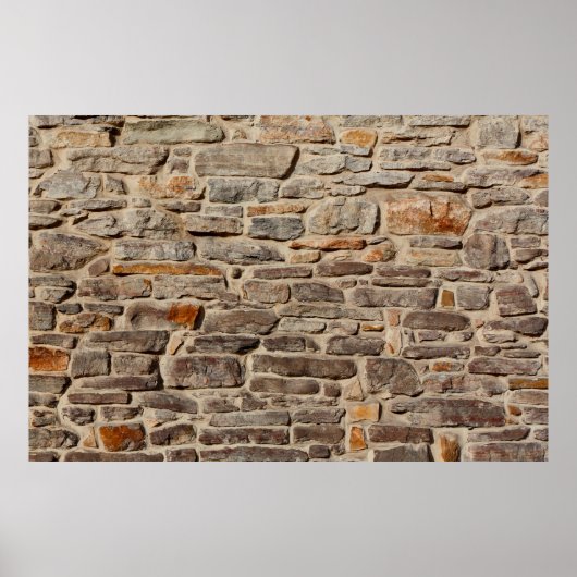 Rustige textuurachtergrond van steenwand poster (Voorkant)