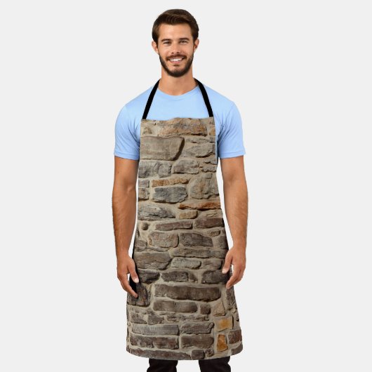 Rustige textuurachtergrond van steenwand schort (Gedragen)