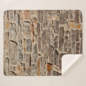 Rustige textuurachtergrond van steenwand sherpa deken (Voorkant (horizontaal))