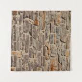 Rustige textuurachtergrond van steenwand wandkleed (Voorkant (horizontaal))