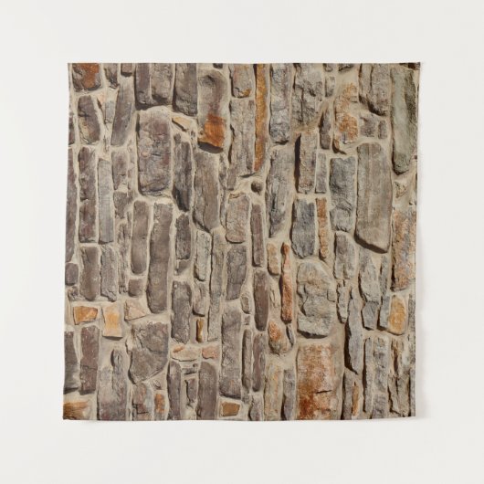 Rustige textuurachtergrond van steenwand wandkleed (Voorkant (horizontaal))