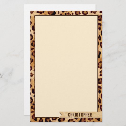 Rustige textuurlade Afdrukken Naam toevoegen Bodem Briefpapier (Voorkant / Achterkant)