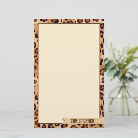 Rustige textuurlade Afdrukken Naam toevoegen Bodem Briefpapier (Staand voorkant)