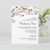 Rustige Thanksgiving Binnenste Herfst Uitnodiging (Staand voorkant)