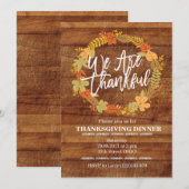 Rustige Thanksgiving Binnenuitnodiging Kaart (Voorkant / Achterkant)