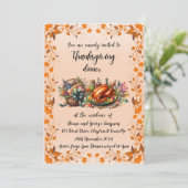 Rustige Thanksgiving Binnenuitnodiging Kaart (Staand voorkant)