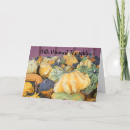 Rustige Thanksgiving Boerderij Gourds Photo Sinaas Feestdagen Kaart