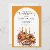 Rustige Thanksgiving-diner Kaart (Voorkant)