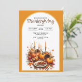Rustige Thanksgiving-diner Kaart (Staand voorkant)