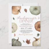 Rustige Thanksgiving-diner Pompoen Herfst Kaart (Voorkant)