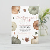 Rustige Thanksgiving-diner Pompoen Herfst Kaart (Staand voorkant)