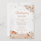 Rustige Thanksgiving-dinerfeest Kaart (Voorkant)