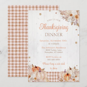 Rustige Thanksgiving-dinerfeest Kaart