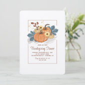 Rustige Thanksgiving-dinerpompoen Kaart (Staand voorkant)