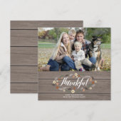 Rustige Thanksgiving-fotokaart Feestdagenkaart (Voorkant / Achterkant)