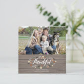 Rustige Thanksgiving-fotokaart Feestdagenkaart (Staand voorkant)