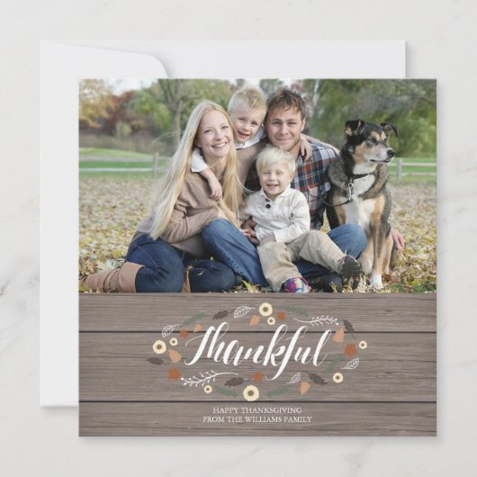 Rustige Thanksgiving-fotokaart Feestdagenkaart (Voorkant)